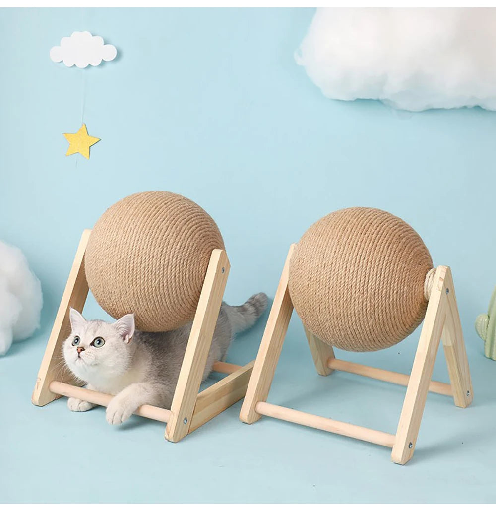 Cat Scratching Ball Toy Kitten Sisal Rope Ball Board Grinding Paws Toys Cats Scratcher Wear-resistant Pet Furniture supplies