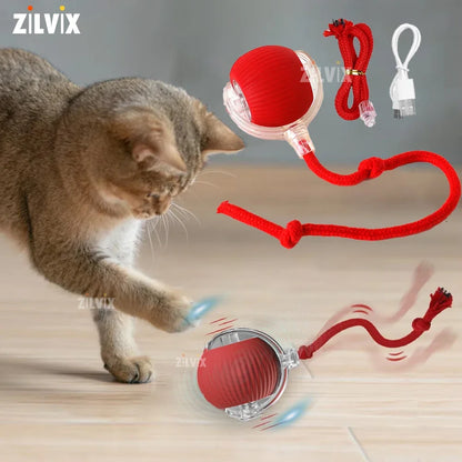 Smart Cat Ball Toy: Electric Rolling Ball for Cats and Dogs - Interactive and Automatic - USB Rechargeable